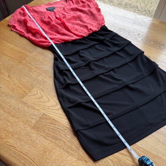 Enfocus Studio Two Toned Dress Coral Black Career Size 4 - Picture 6 of 6